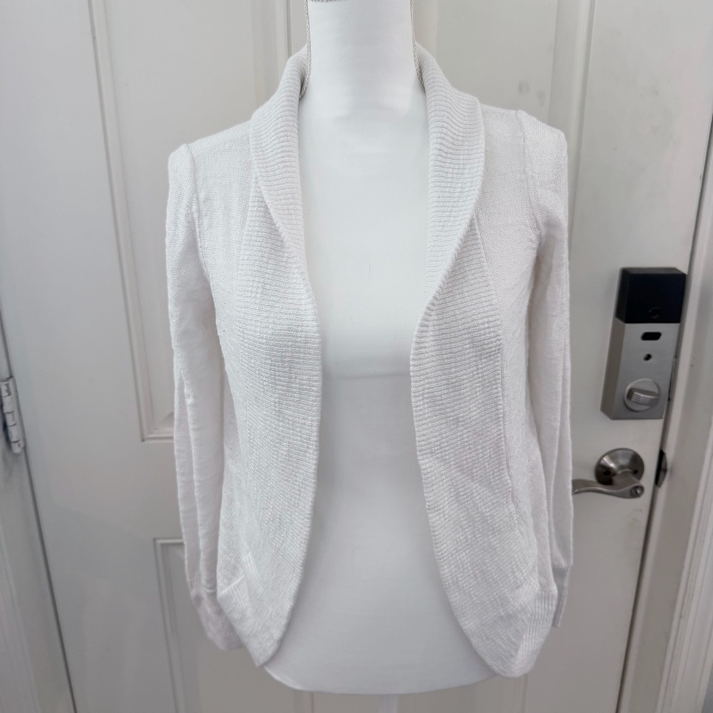 Lilly Pulitzer Amalie Cardigan S | White Beachy Lightweight